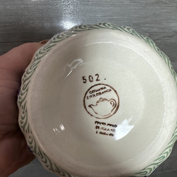 Ceramika Z Bolestawca Set Of 3 Bowls Handmade Polish Pottery Signed & Numbered - Picture 7 of 10